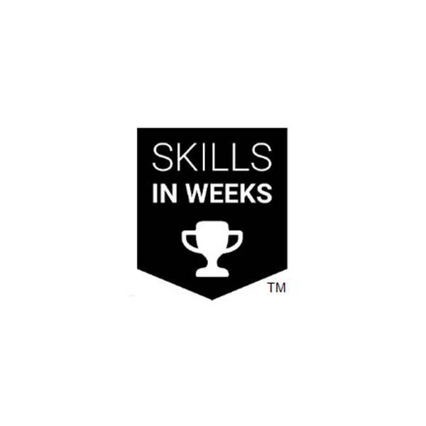 ۴ý skills in weeks logo with T-M designation